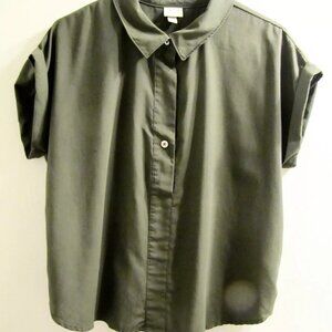 A New Day Size Large Green Collared Blouse